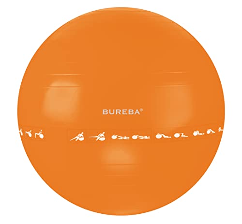 Bureba Ball Gymnastikball inkl. Handpumpe 65cm orange