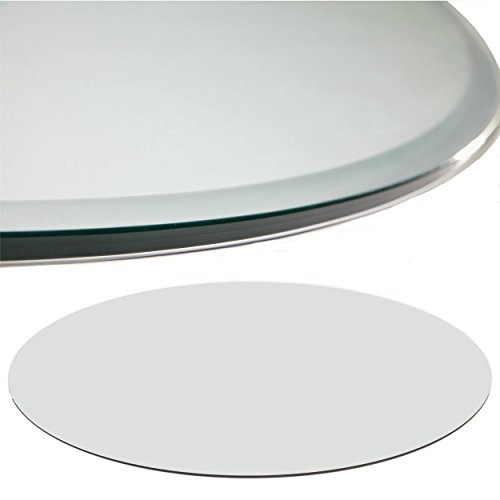 Euro Tische Glasplatte für Kaminofen und Tischplatte in 80cm Facettenschliff, Schutzplatte mit 6mm ESG Sicherheitsglas, Funkenschutzplatte, Glasboden für Kamin (Klarglas)