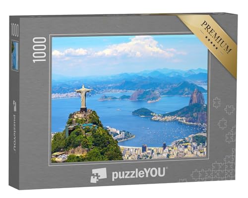 puzzleYOU: Puzzle 1000 Teile „Luftaufnahme von Rio de Janeiro mit Cristo Redentor, Brasilien“