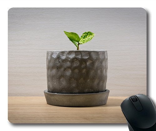 (Precision Lock Edge Mouse Pad) Mark Cutting Line Potted Plant Nature Flower Plants Gaming Mouse Pad Mouse Mat for Mac or Computer