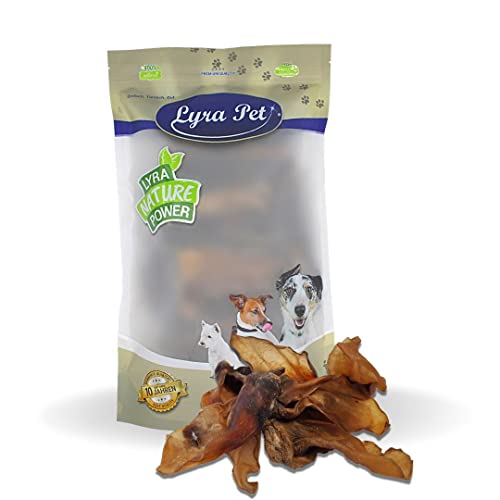 Lyra Pet® 100 Rinderohren ca. 3 kg Leckerli 3000 g Hundefutter wie Pansen Kausnack Ohren