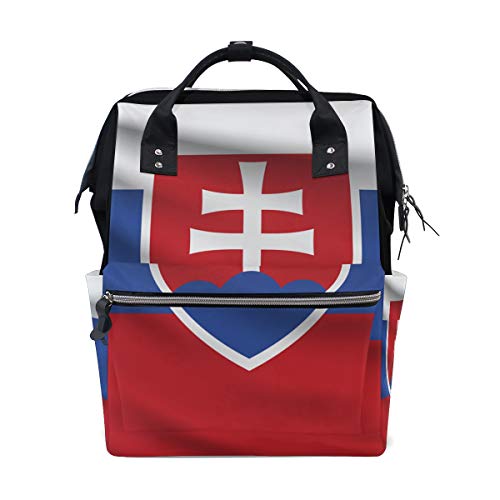 Mother Bag Travel Rucksack Windeltasche mit Motiv Flagge der slowakischen Flagge