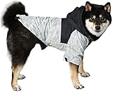 Hunderegenmantel mit Kapuze, wasserdichte Hundejacke/-Mantel mit Beinen, Regenjacken für Hunde mit verstellbaren Bändern für Outdoor kleine mittlere große Hunde (Color : Grau, Size : XXX-Larg)