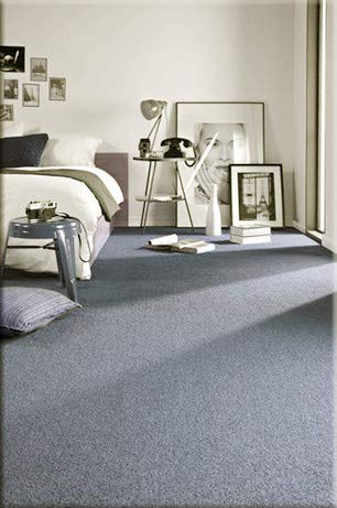 Einfarbiger Teppich Eton für Zimmer, Wohnzimmer, Schlafzimmer, Teppichboden Auslegware, Silber grau, Verschiedene Größen, 200x500 cm