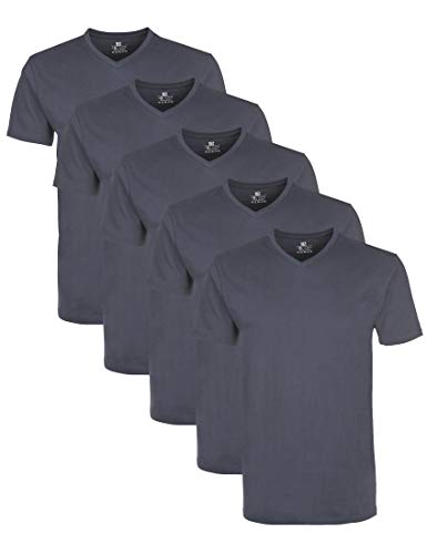 Lower East LE156 T-Shirt, Folkstone Grey, S, 5er-Pack