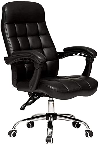 PLJKIHED Bürostuhl mit hoher Rückenlehne, Chefsessel aus Leder, drehbar, Verstellbarer Schreibtischstuhl mit Rollen (Stuhl) Stabilize