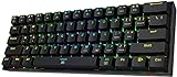 Redragon K630 Dragonborn 60% kabelgebundene RGB-Gaming-Tastatur, 61 Tasten kompakte mechanische Tastatur mit linearem roten Schalter, Pro-Treiber-Unterstützung, Schwarz