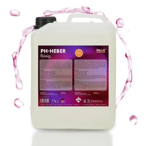 INOX® - Effektiver pH-Heber flüssig im 7 KG-Kanister | Optimale pH Regulierung | Universaler pH Plus für Pool, Whirlpool & Schwimmbad | Optimal zu Anhebung des pH-Wert