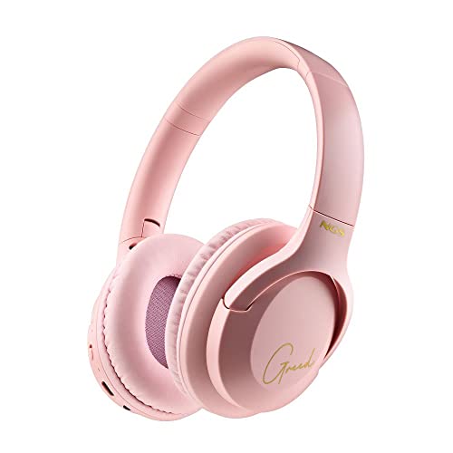 NGS ARTICA Greed PINK - Supra-aurale kabellose Kopfhörer, kompatibel mit Bluetooth-Technologie, leicht und faltbar, integriertes Mikrofon, 40 Stunden Batterielebensdauer, Farbe Pink