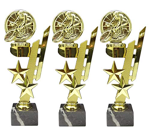 RaRu 3 Radsport-Pokale (Sternenhalter) mit Ihrer Wunschgravur