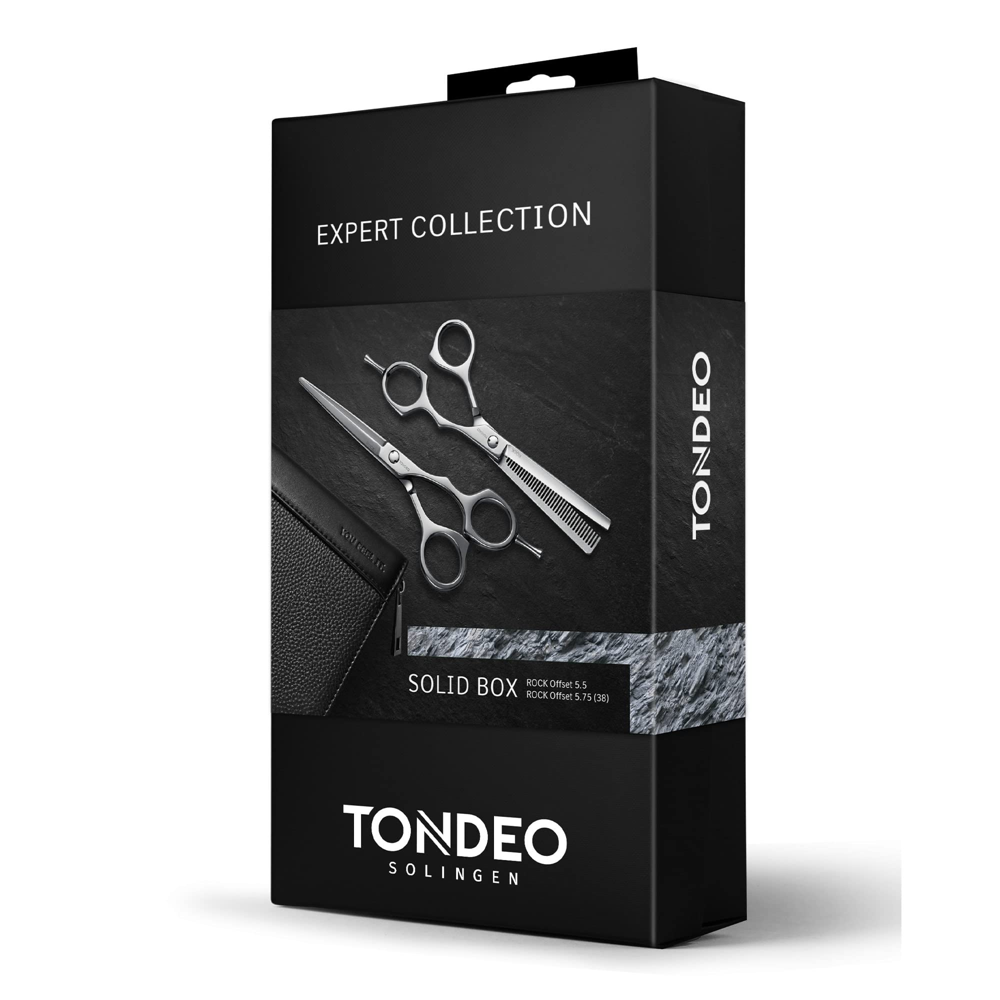 TONDEO Friseurscheren Set EXPERT COLLECTION BOX SOLID Offset 5.5 Zoll Einsteigerset
