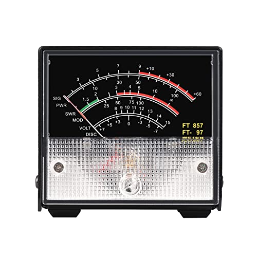 KKnoon Mini-SWR-Leistungsmesser, externes Messgerät, Zeiger, Wattmeter, Empfangsanzeige, kompatibel mit YAESU FT-857 FT-897