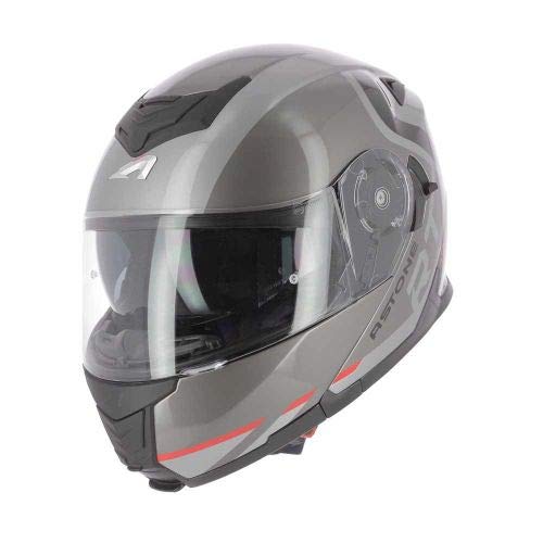 Astone Helmets - RT1200 Graphic King - Casque de moto modulable - Casque de moto polyvalent - Casque de moto homologué - Coque en polycarbonate - Grey M