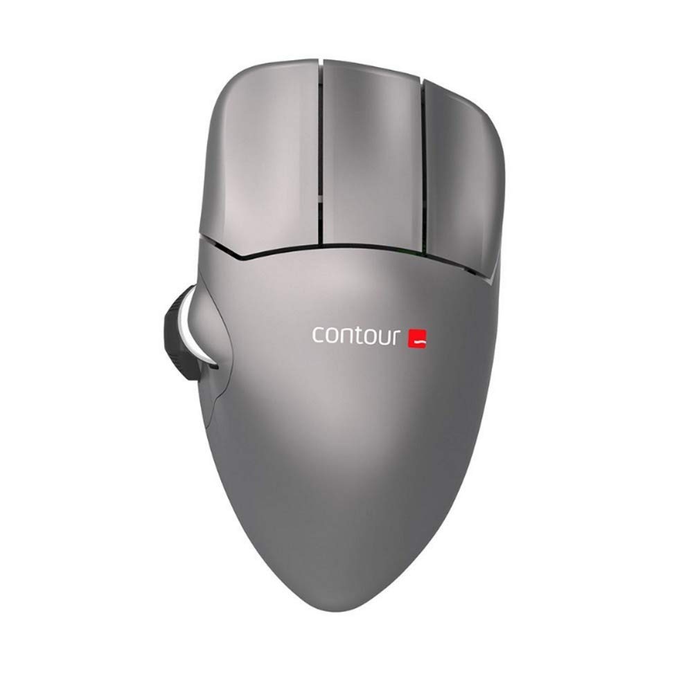 Contour Maus für Mac und PC (Rechts, 1200dpi, USB) Größe S grau-metallic