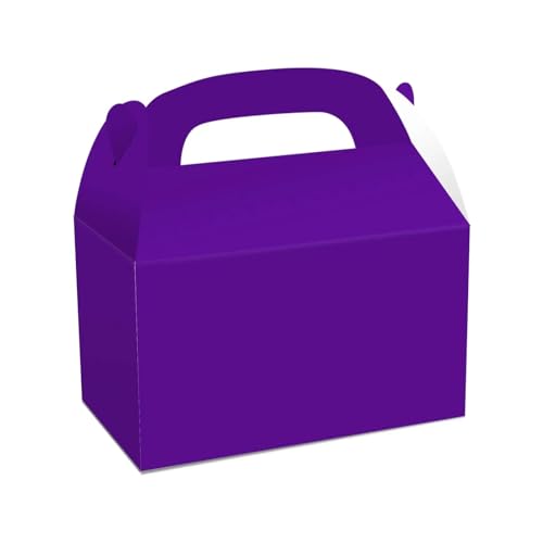 Tragbare Geschenkbox for Hochzeit, Geburtstag, Willkommensparty, Geschenkverpackung, kreative Lunchbox, Süßigkeiten (Color : Purple, Size : 50PCS_16X9.5X9.5CM)