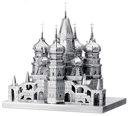 Fascinations ICX006 - Metal Earth ICONX 502888 - St. Basilius Kathedrale, lasergeschnittener 3D-Konstruktionsbausatz, 2 Metallplatinen, ab 14 Jahren