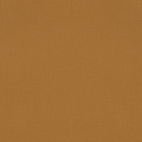 Rasch Tapeten 531466 aus der Kollektion Amazing-Einfarbige Vliestapete in Cognac-Braun mit leichter Textilstruktur – 10,05m x 53cm (L x B) Tapete