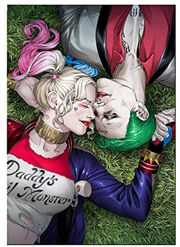 JYSHC Harley Quinn Joker Poster Holz Puzzle 1000 Teile Spielzeug Für Erwachsene Dekompressionsspiel Ty050Xz