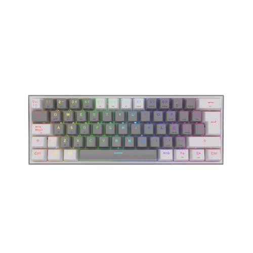 Redragon - Fizz Pro Mechanische Gaming-Tastatur Kabellos RGB Spanisch Latein Grau/Weiß