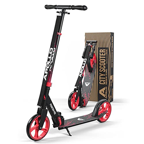 Apollo XXL Wheel Scooter - Phantom Pro City Scooter, Klappbarer City-Roller, höhenverstellbar, Tret-Roller für Erwachsene und Kinder