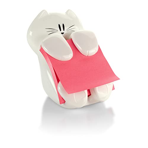 Post-it Pop-Up-Notizspender, Katzen-Design, 7,6 x 7,6 cm, 1 Spender/Packung (CAT-330, weiß)