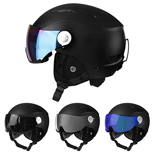 JTYX Skihelm mit Visier für Herren und Damen - Ski und Snowboard Helm mit Brille Verstellbare Größe