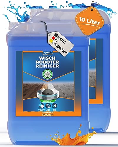 Qindoo 10L Wischroboter Reinigungsmittel Privat Firmen Gewerbe I Fußboden Reiniger für Saugwischer (10 Liter (2x5)