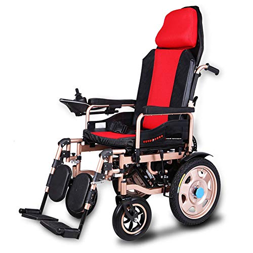 Deluxe Elektro-Rollstuhl, intelligenter automatischer Portable Scooter, Klappmotorik-Rollstuhl, leistungsstarker Dual-Motor-Rollstuhl für Ältere und Behinderte