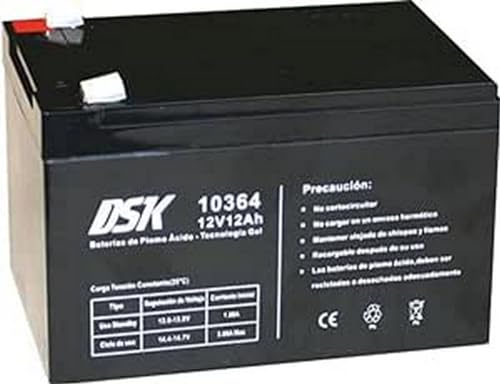 DSK 10364 - Akku Blei-Gel 12 V 12 Ah, schwarz