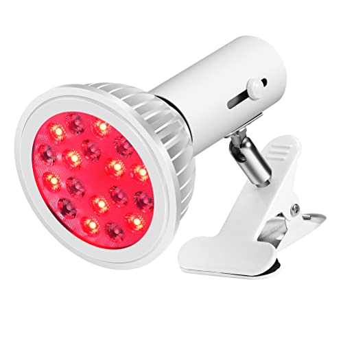 HUSHUI Rotlicht-Therapielampe, 18 W LED-Licht-Heizlampe Rote Infrarot-Heizlampe für Gesichts-Körper-Massagegerät Relief Health Care