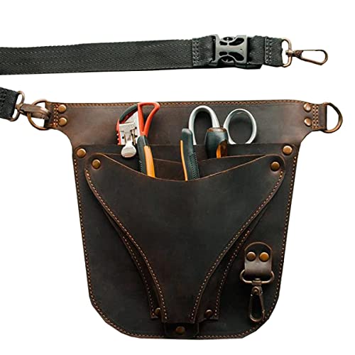 Mittelalter Leder Hüfttasche Retro Herren Frauen Hüfttasche PU Leder Gurt Gürteltasche Verstellbar Outdoor Sicherheit Geldbörse Ledertasche für Outdoor Wandern Camping, Schwarz