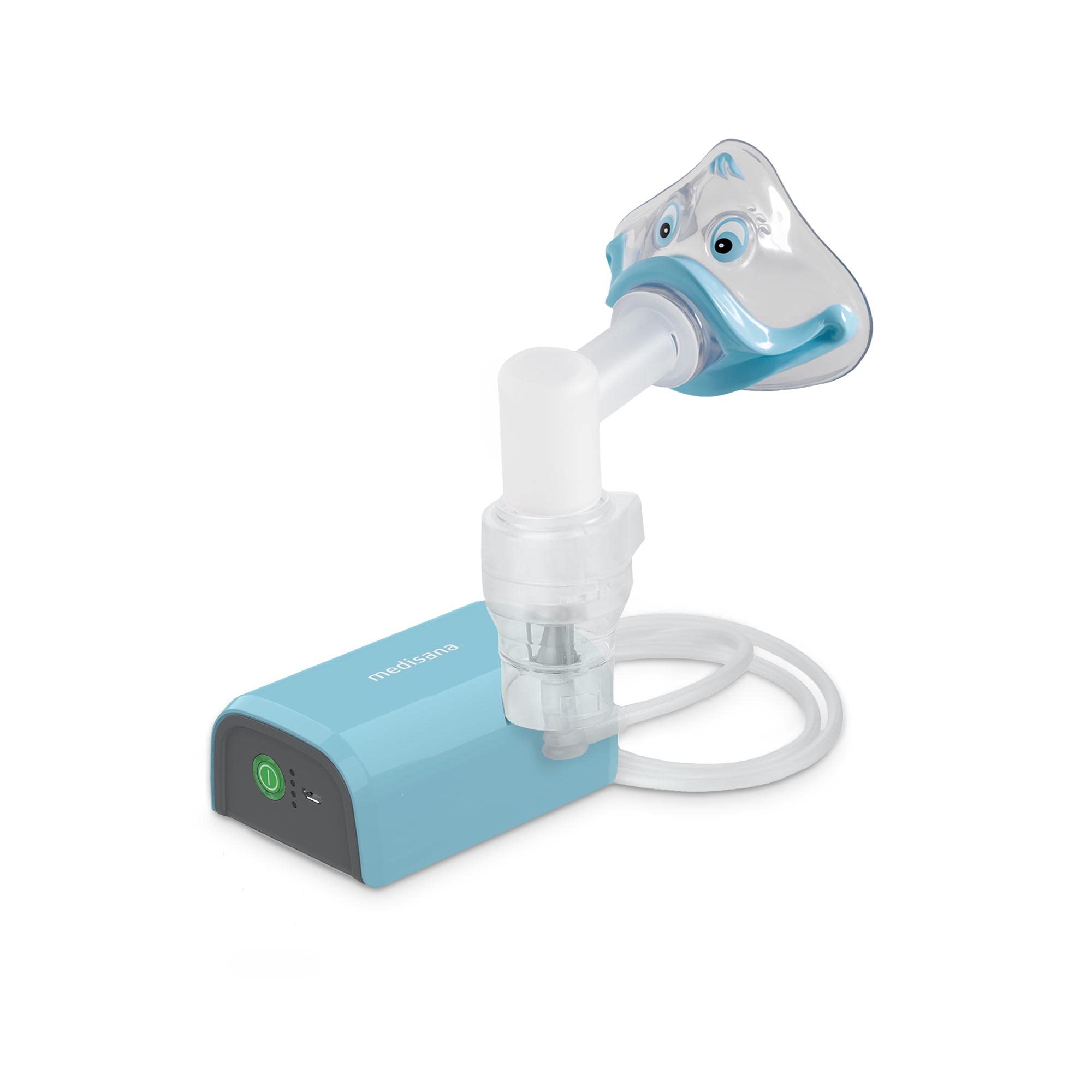 medisana IN 165 Inhalator, Kompressor Vernebler mit Mundstück und Maske für Erwachsene und Kinder, bei Erkältungen oder Asthma mit wiederaufladbarem Akku per Micro-USB