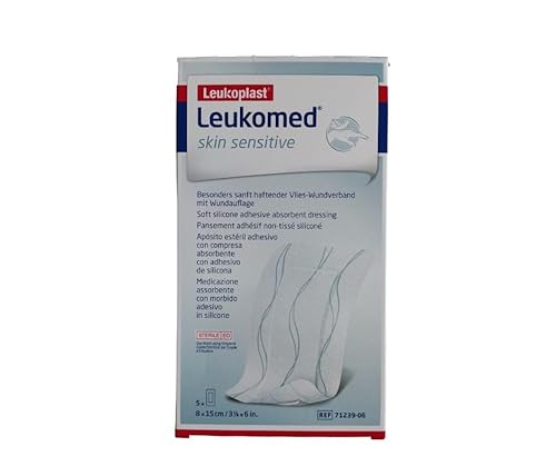 Leukoplast Leukomed Skin Sensitive Medicazione Adesiva Misura 8x15cm, 5 Pezzi