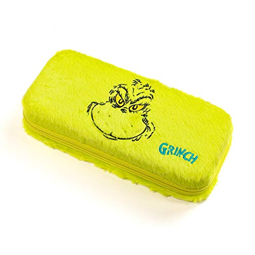 Numskull Offizielle The Grinch Reisetasche Hartschale Schutzhülle für Nintendo Switch, passend für 10 Spiele Plus Zubehör, Gelb Grün, /