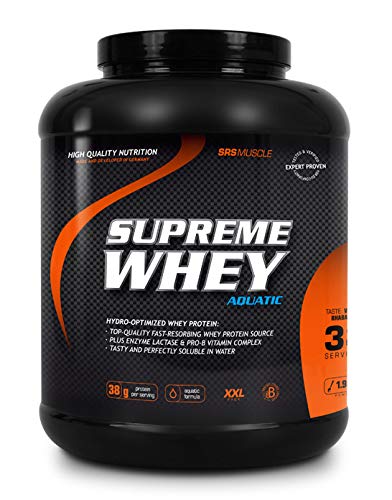 SRS Muscle - Supreme Whey XXL, 1.900 g, Melone | Hydro-optimized Whey Protein | mit Enzym Laktase und Pro-B Vitaminen | aspartamfrei | deutsche Premiumqualität
