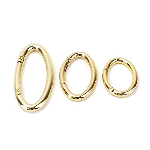 10Pcs 25/29/37/56mm Metall Buckel Öffnungsfähiges Oval Ring für Bag-Gurt-Bügel Hundeketten-Snap-Haken-Schlüsselanhänger Hell Gold, 29mm