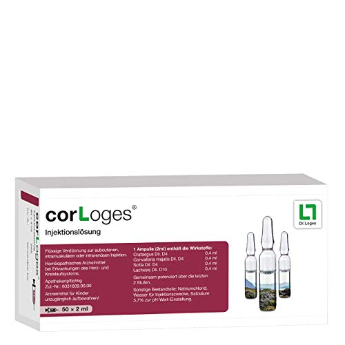 corLoges® Injektionslösung 50 x 2 ml - Zur Begleittherapie bei Herzschwäche - Bewährtes homöopathisches Arzneimittel bei Erkrankungen des Herz- und Kreislaufsystems
