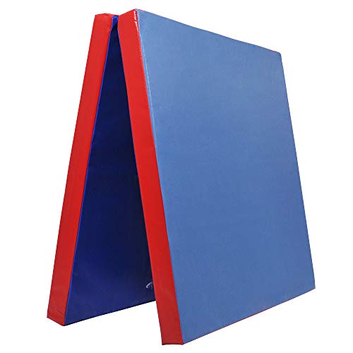 Klappbare Turnmatte - versch. Farben & Größen - Raumgewicht: 22 kg/m³ (200 x 100 x 8 cm, Blau - Rot)