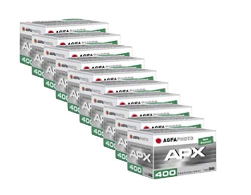 AgfaPhoto APX 400 Prof 135-36 schwarz / weiß Film (10-er Pack bis zu 360 Aufnahmen)
