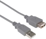 PREMIUMCORD Kabel USB 2.0 A-A 1m, Verlängerung (M/F) grau (kupaa1)