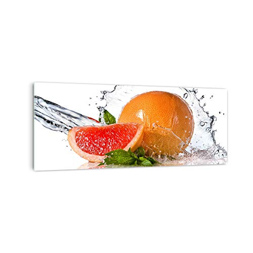 DekoGlas Küchenrückwand 'Grapefruit in Wasser' in div. Größen, Glas-Rückwand, Wandpaneele, Spritzschutz & Fliesenspiegel
