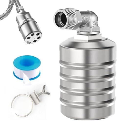 Scomeri Water Valve, Automatic Water Float Valve 304 Stainless Steel Fully Automatic Water Level Control Float Valve, Remote Water Shut Off Valve For Pool,Water Tank,water troughs for livesPtock (B1)