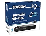 Edision PICCOLLO S2+T2/C Combo Receiver H.265/HEVC (DVB-S2, DVB-T2, DVB-C,) CI Full HD USB schwarz,Universal-Fernbedienung 2 in 1