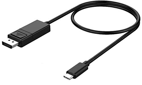PremiumCord USB-C auf DisplayPort 4K Adapterkabel 2m, USB 3.1 Typ C Stecker auf DP 1.4 Stecker, Auflösung 4K UHD 2160p 60Hz, Full HD 1080p, schwarz