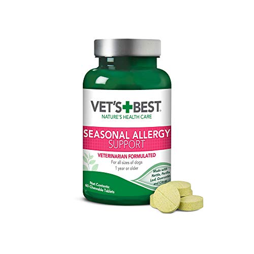 Vet's Best Natural Formula Remedy Seasonal Allergy Support 60 Chewable Tabs
