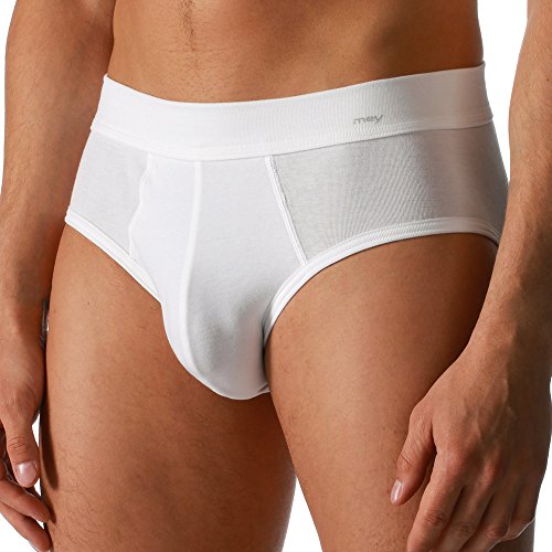 2er Pack Mey Herren Sport-Pants - Noblesse - 2810 - Farbe Weiß - Größe 5 - Herren Slip - Unterhose mit Softbund