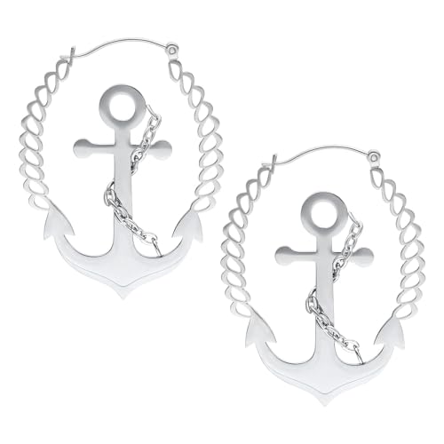 Wildcat Chain Anchor Hoops Silber onesize