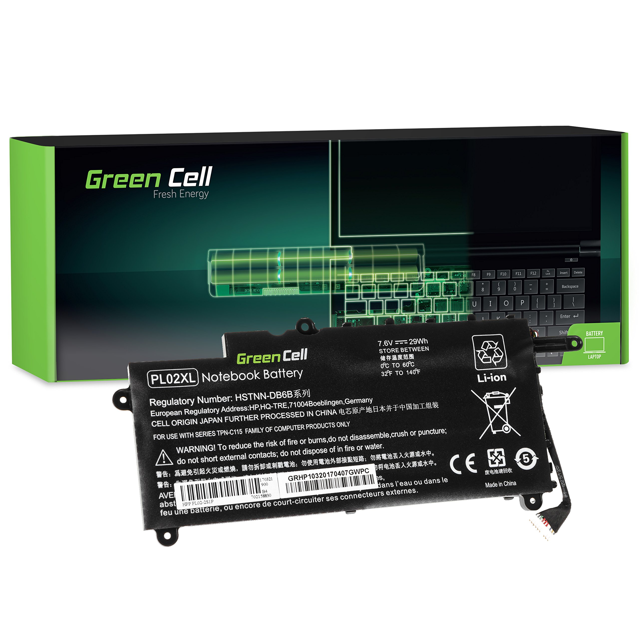 Green Cell PL02XL 751875-001 751681-421 HSTNN-DB6B HSTNN-LB6B Laptop Akku für HP Pavilion x360 11-N001NG 11-N003NG 11-N070EG 11-N072NG 11-N077NG 11-N078NG HP x360 310 G1