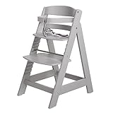 roba Treppenhochstuhl Sit Up III - Mitwachsender Baby Hochstuhl - ab 6 Monaten - Kinderhochstuhl aus Holz taupe - Stuhl bis 70 kg belastbar, 1 Stück (1er Pack)