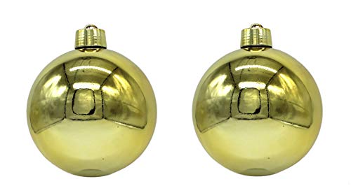 DARO DEKO Weihnachts-Kugel XXL Ø 20cm - 2 Stück Gold glänzend